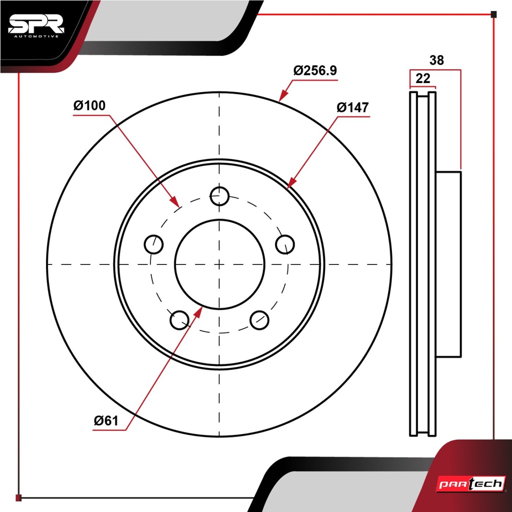 DISCO DEL. DODGE NEON L4 2.0L GAS 2000-2005 (VENTILADO)