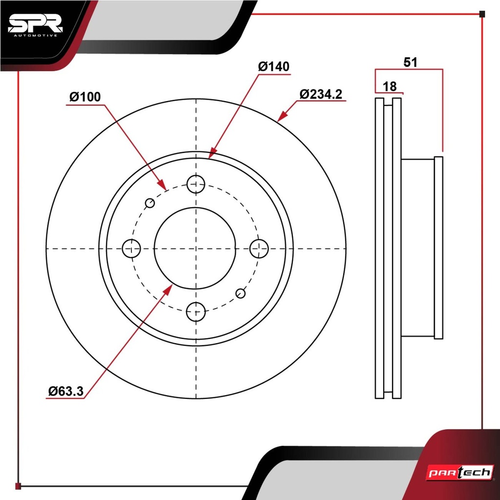PA-DP-05044 — DISCO DEL. DODGE ATOS L4 1.0L GAS 2001-2004 (VENTILADO)
