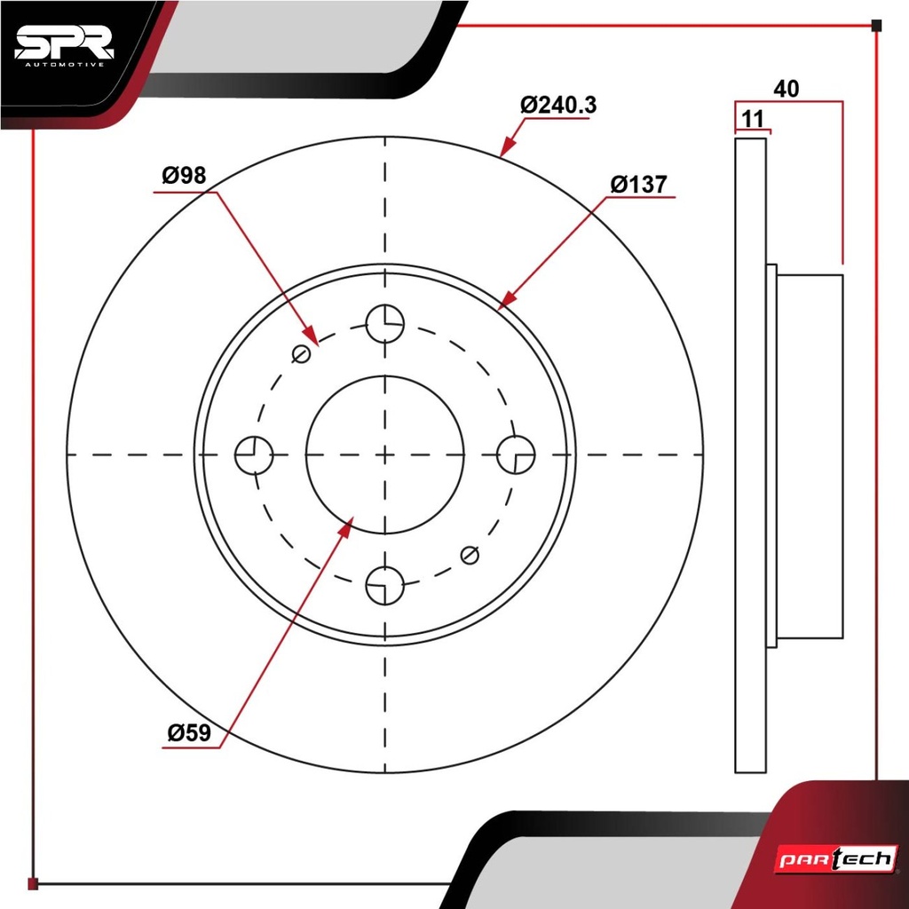 DISCO TRAS. DODGE VISION L4 1.6L GAS 2015-2018 (SOLIDO)