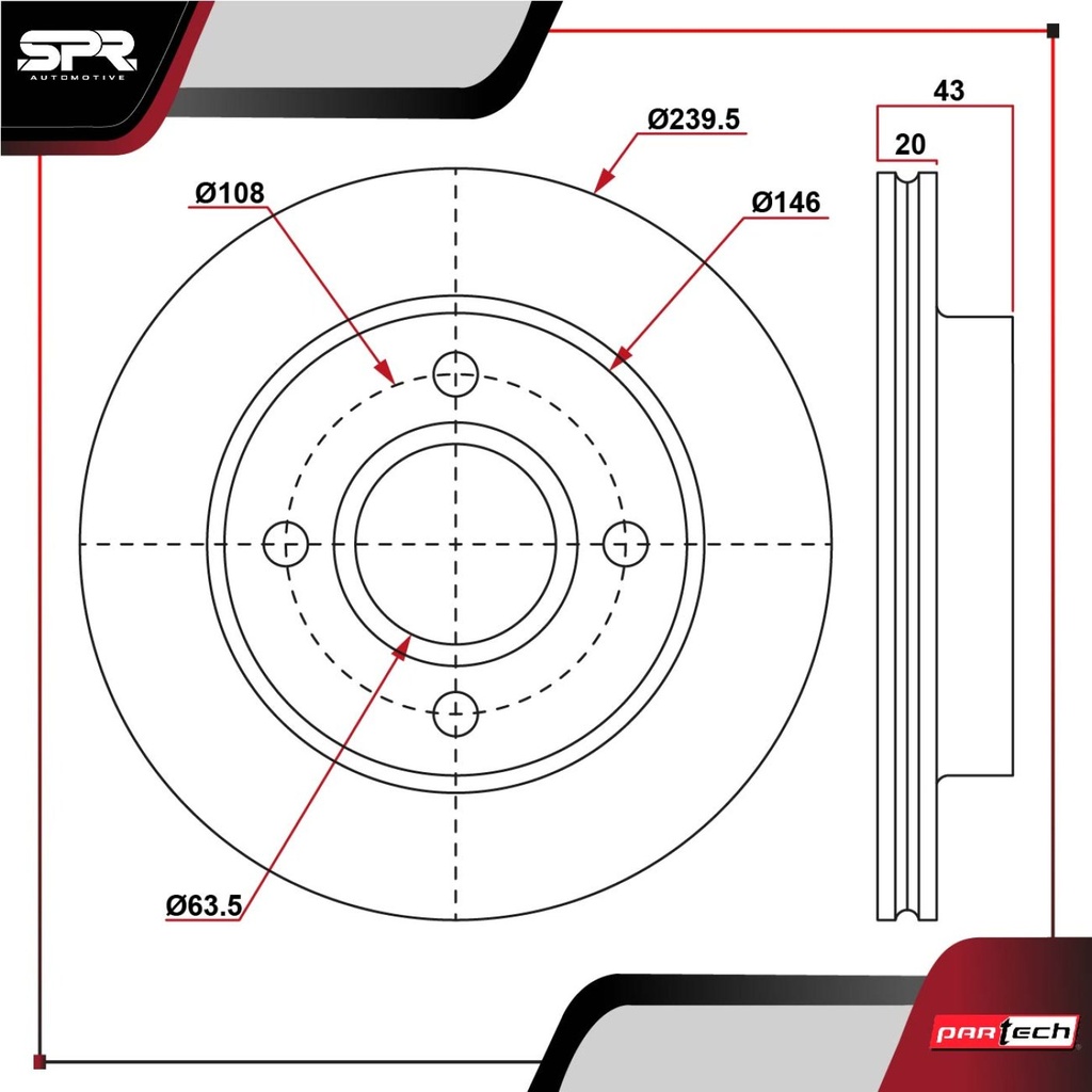DISCO DEL. FORD FIESTA L4 1.6L GAS 2001-2010 (VENTILADO)