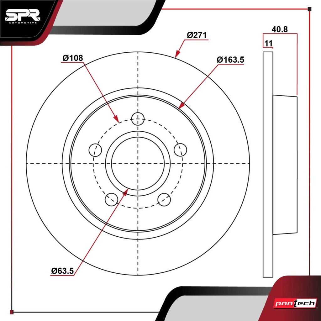 DISCO TRAS. FORD FOCUS L4 2.0L GAS 2012-2018 (SOLIDO)