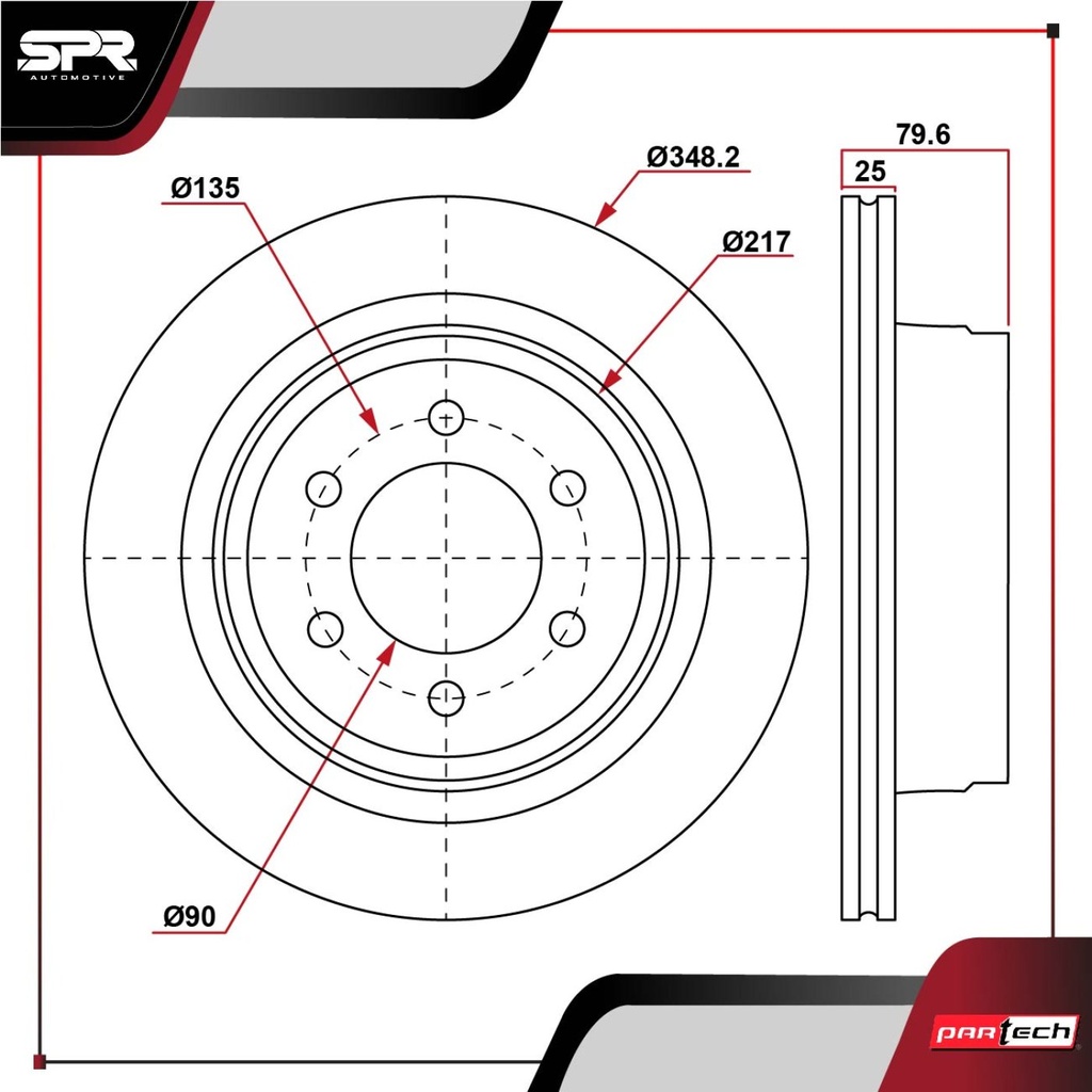 PA-DP-08165 — DISCO TRAS. FORD LOBO 5.0L GAS 2011-2020 (VENTILADO)