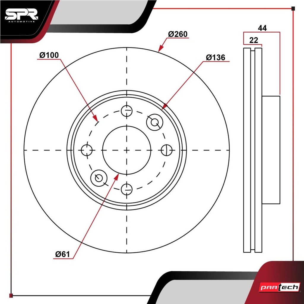 DISCO DEL. NISSAN MICRA L4 1.4L GAS 2005-2007 (VENTILADO)