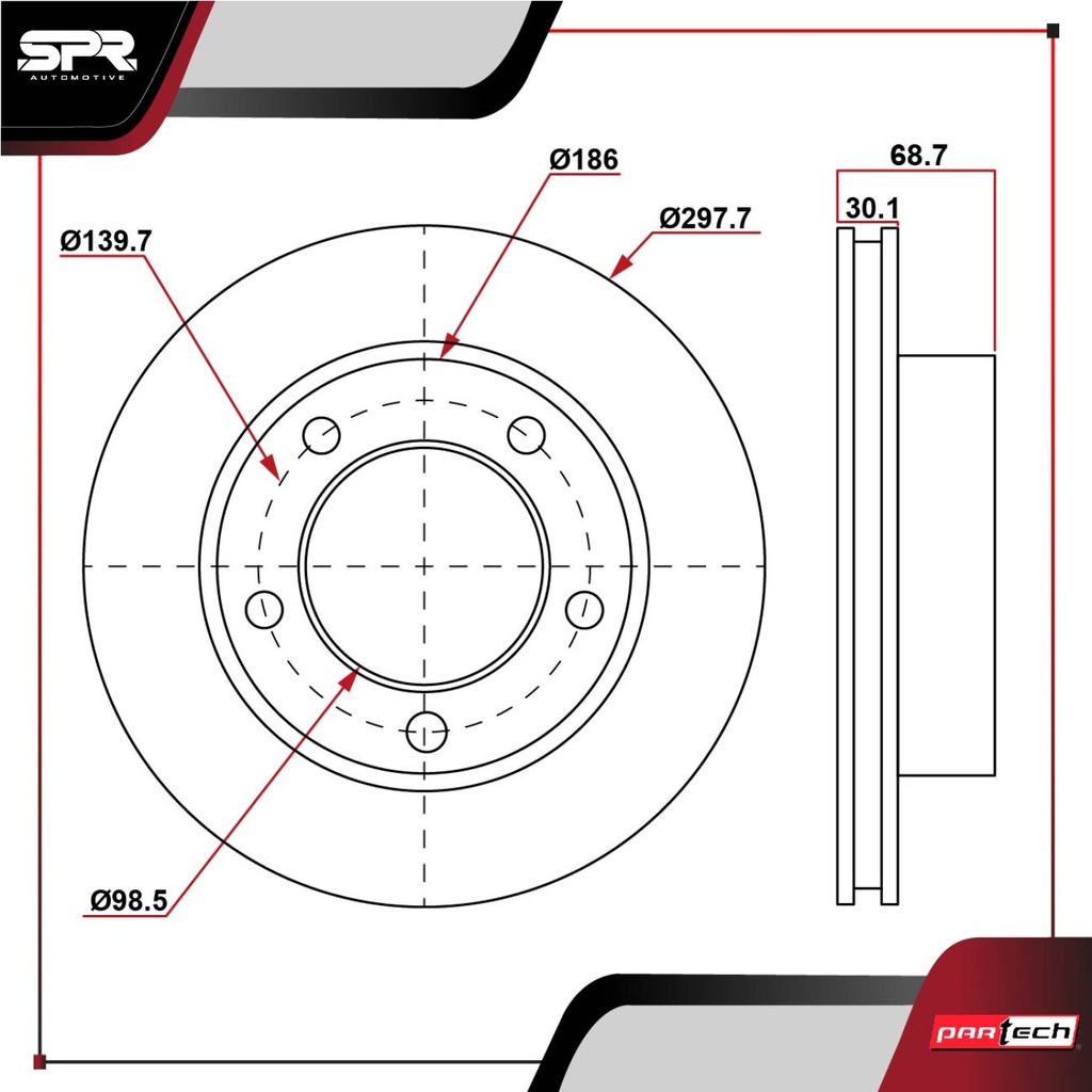 PA-DP-5446 — DISCO DEL. FORD BRONCO V8 5.0L GAS 1980-1993 (VENTILADO)