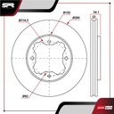 DISCO DEL. HONDA ACCORD L4 2.2L GAS 1990-1997 (VENTILADO)