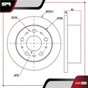 DISCO TRAS. RAM PROMASTER 1500 V6 3.6L GAS 2014-2020 (SOLIDO)