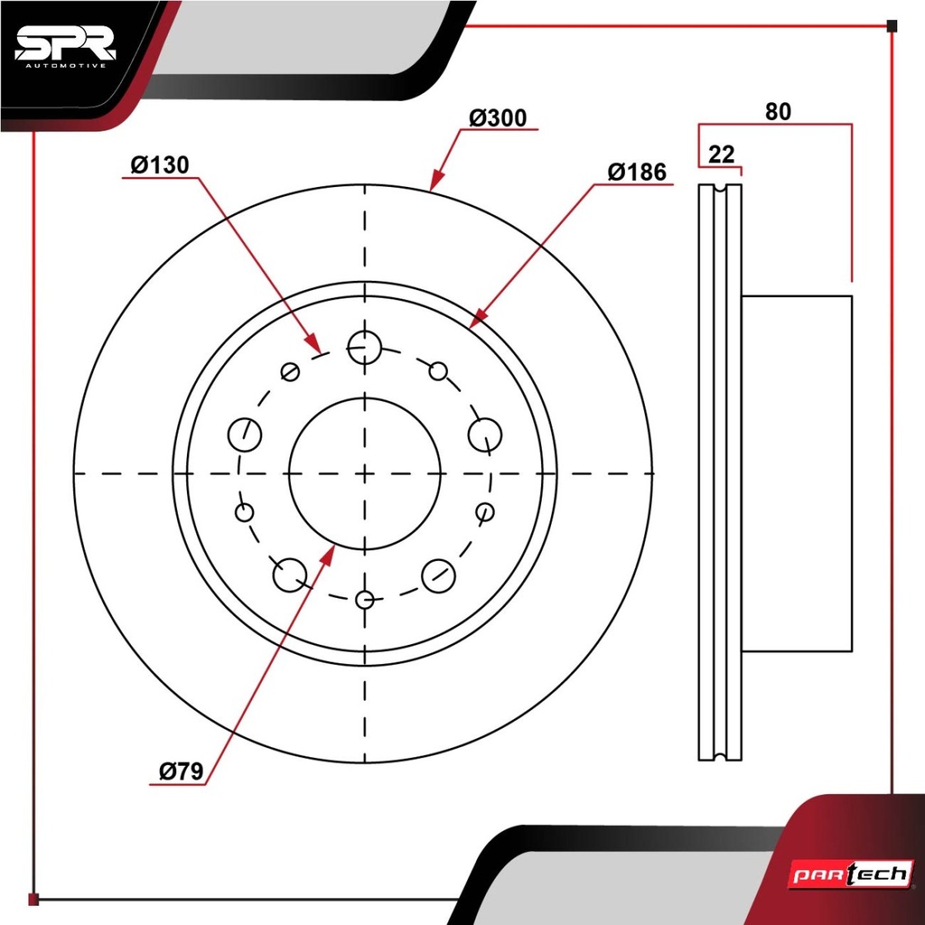 DISCO TRAS. RAM PROMASTER 3500 V6 3.6L GAS 2014-2020 (VENTILADO)