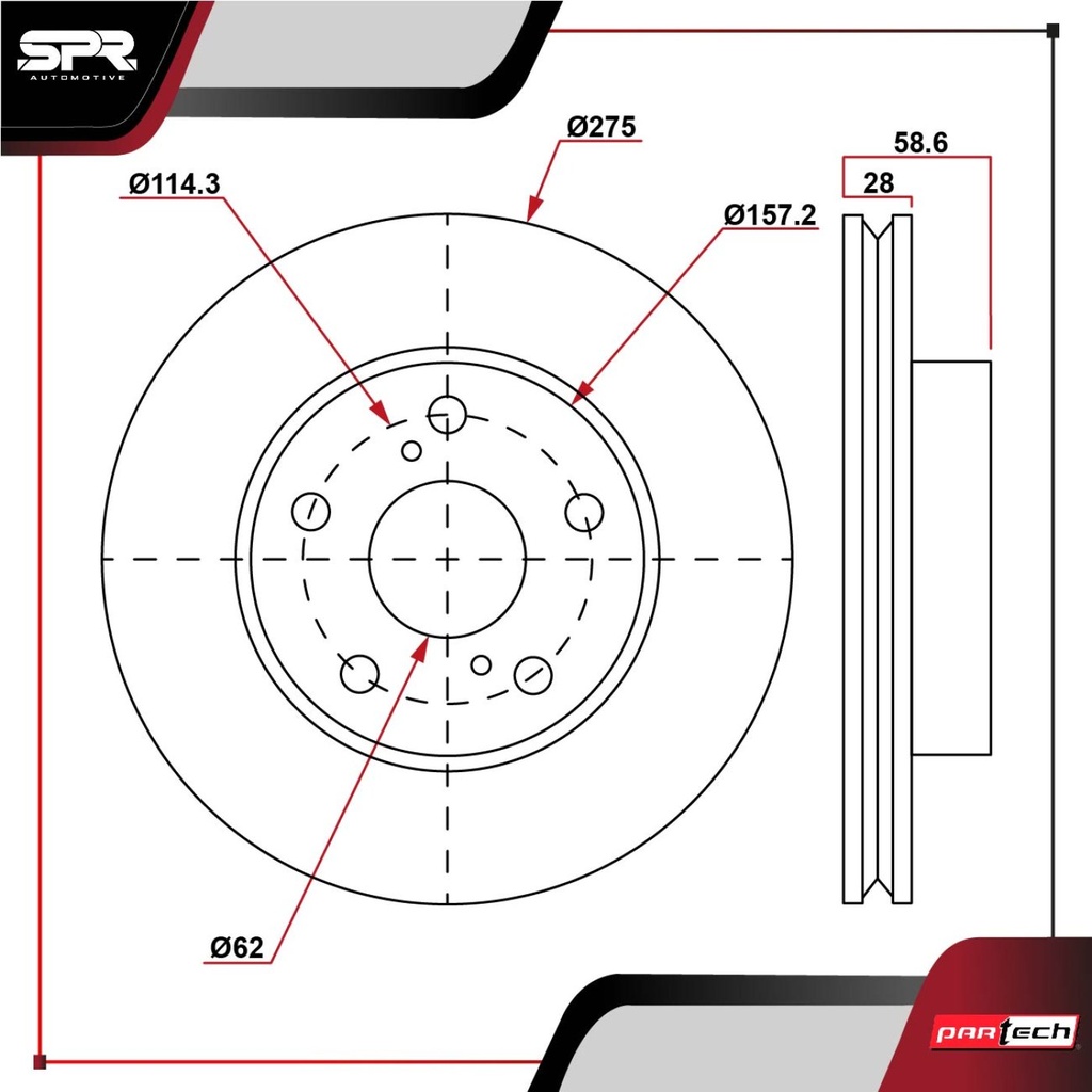PA-DP-27025 — DISCO DEL. TOYOTA HILUX L4 2.7L GAS 2006-2022 (VENTILADO)