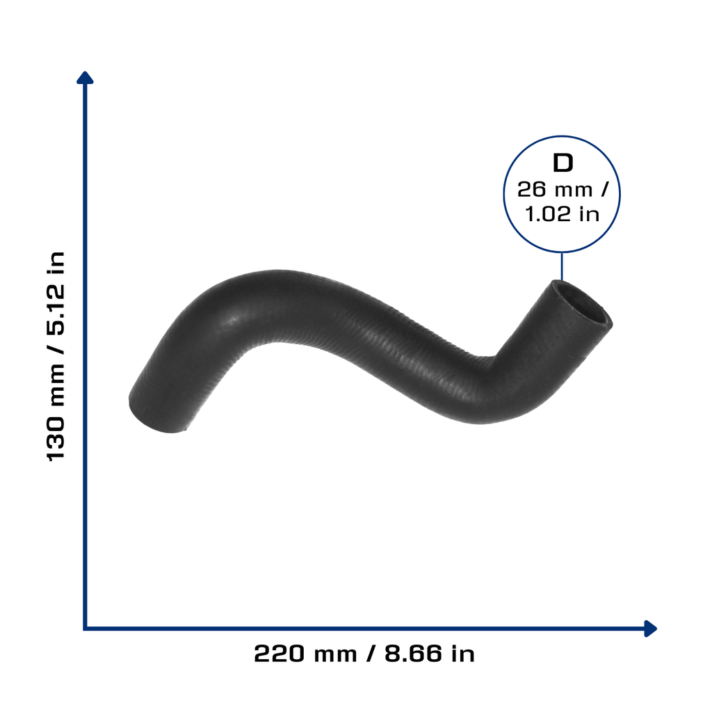CA-7037 — Manguera Radiador CAUPLAS 7037