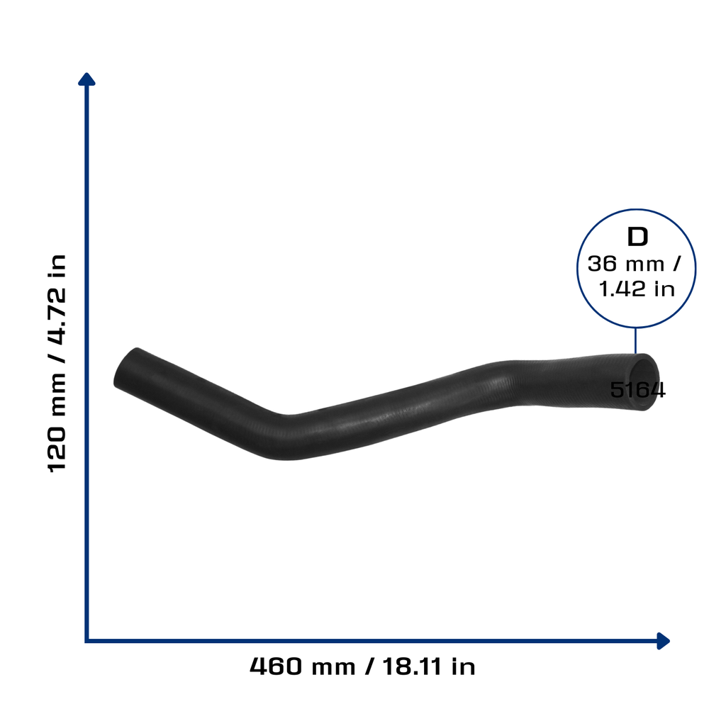 CA-5164 — Manguera Radiador CAUPLAS 5164