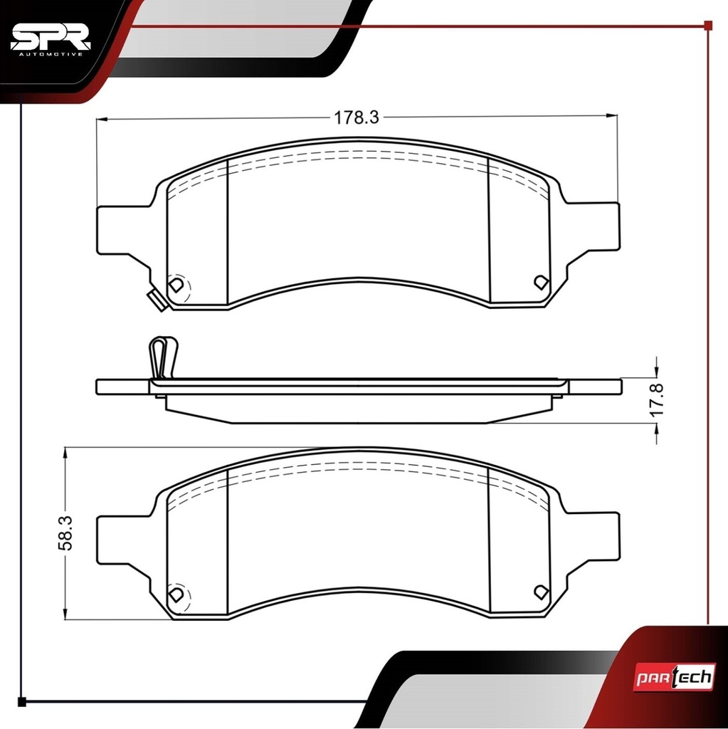 Juego de Balatas de Disco PARTECH