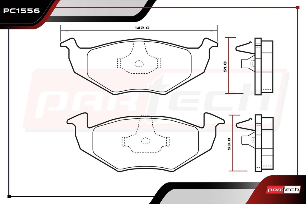 PASTILLAS DE FRENOS DEL. VOLKSWAGEN SAVEIRO L4 1.6 GAS 2010-2017