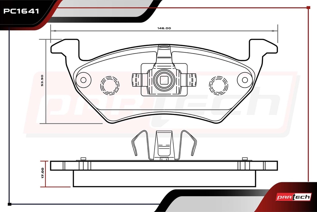 Juego de Balatas de Disco PARTECH