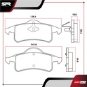 PASTILLAS DE FRENOS TRAS. JEEP GRAND CHEROKEE V8 4.7 GAS 1999-2004