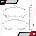 PASTILLAS DE FRENOS DEL. BUIK LESABRE V6 3.8 GAS 2000-2005