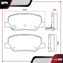 PASTILLAS DE FRENOS DEL. MAZDA 3 L4 2.5 GAS 2014-2018