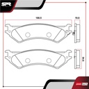 PASTILLAS DE FRENOS TRAS. DODGE RAM 1500 V6 3.7 GAS 2006-2008