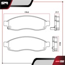 PASTILLAS DE FRENOS DEL. NISSAN TITAN V8 5.6 GAS 2005-2007
