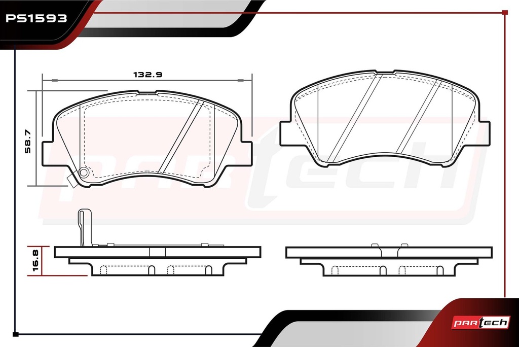 PASTILLAS DE FRENOS DEL. KIA RIO L4 1.6 GAS 2012-2019