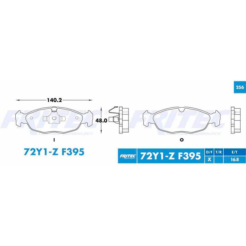 FR-SPC-72Y1-Z — Pastilla para freno de disco Fritec. Formula Ceramic Specific. Delantera Fritec SPC-72Y1-Z