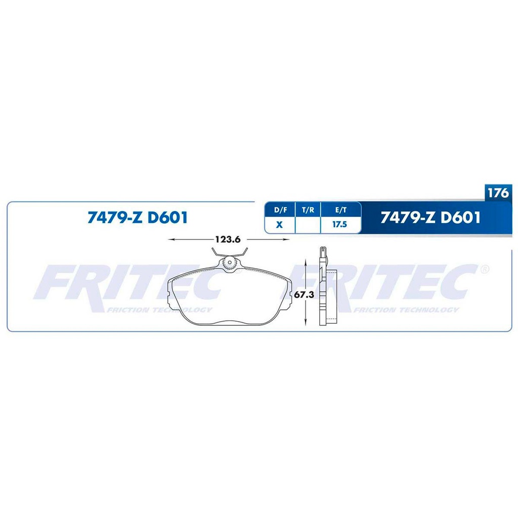 FR-SPC-7479-Z — Pastilla para freno de disco Fritec. Formula Ceramic Specific. Delantera Fritec SPC-7479-Z