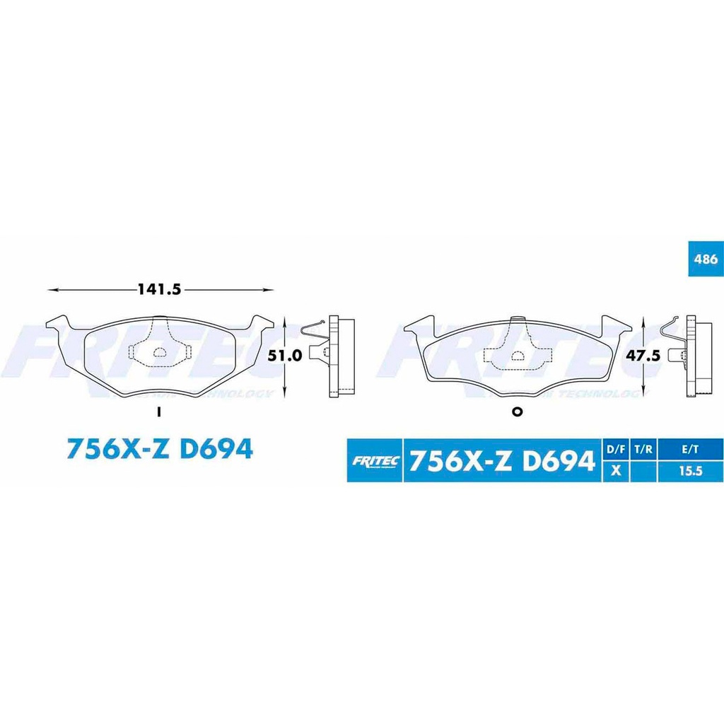 FR-SPC-756X-Z — Pastilla para freno de disco Fritec. Formula Ceramic Specific. Delantera Fritec SPC-756X-Z