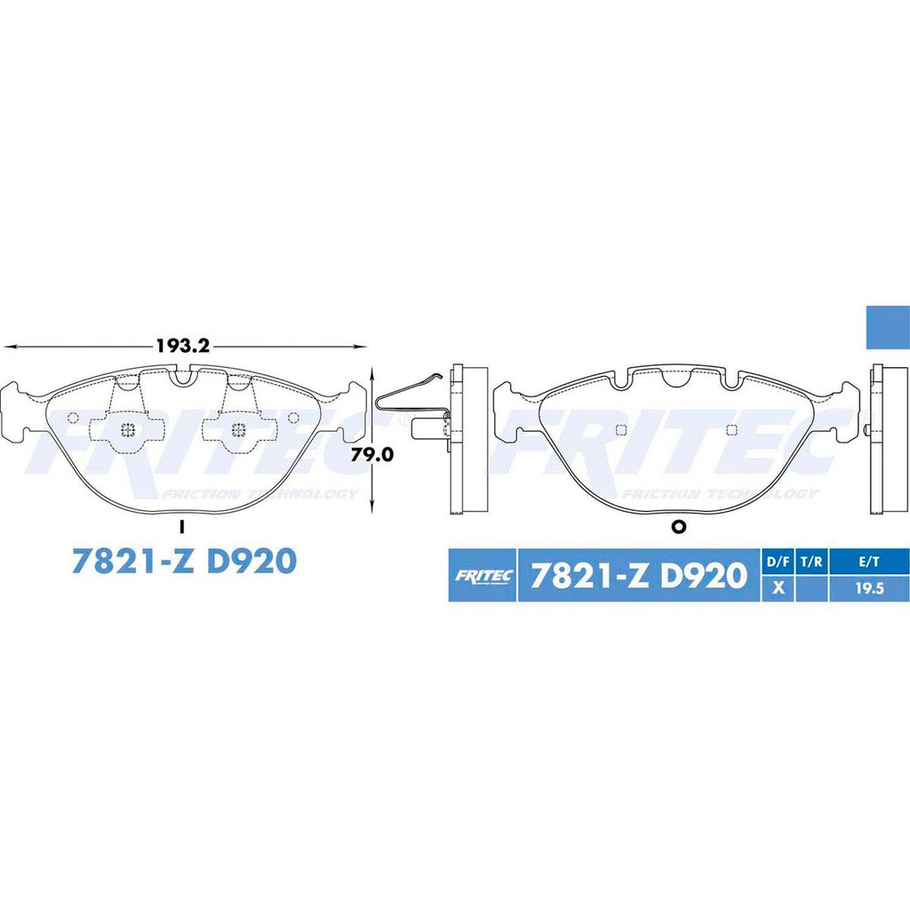 FR-SPC-7821-Z — Pastilla para freno de disco Fritec. Formula Ceramic Specific. Delantera Fritec SPC-7821-Z