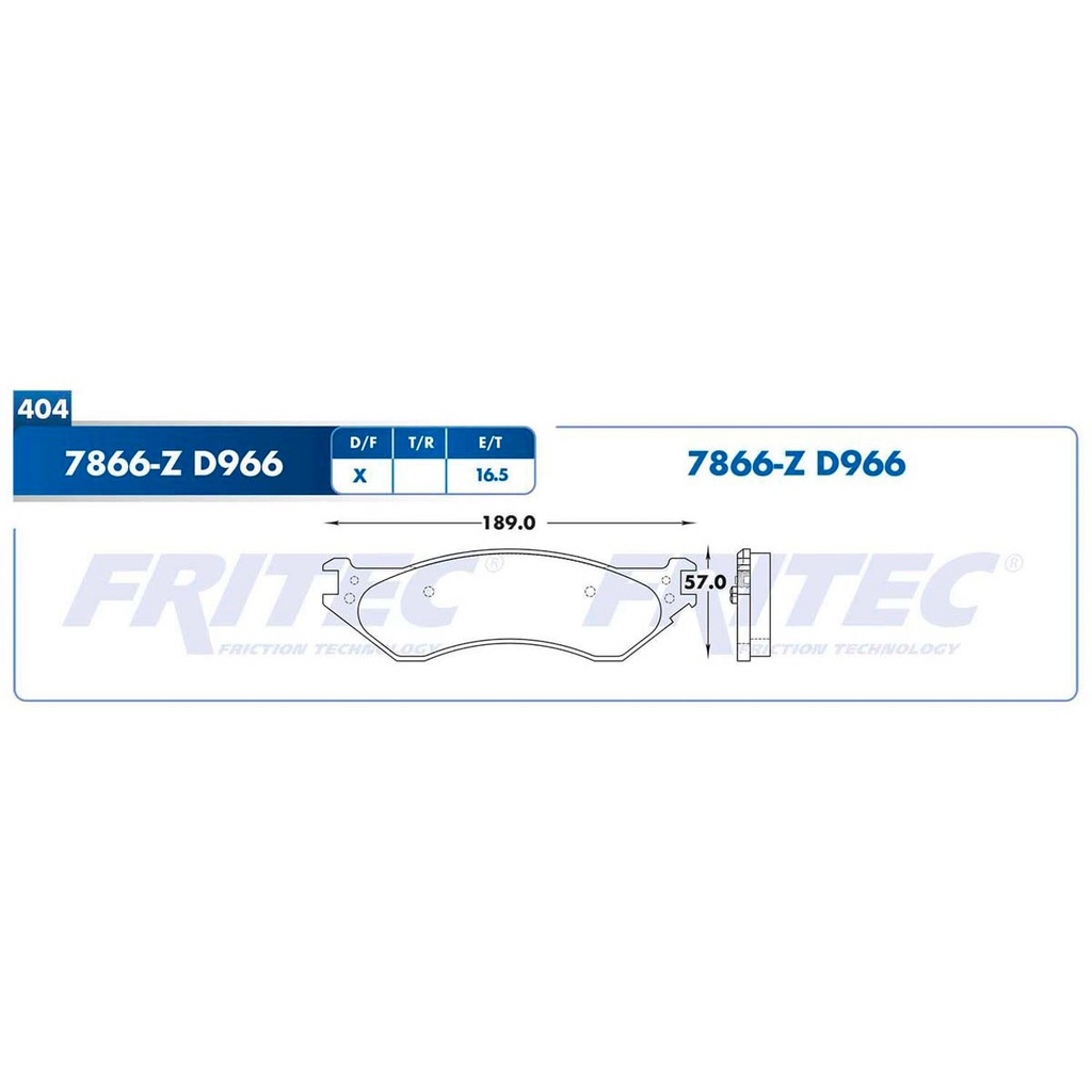 Pastilla para freno de disco Fritec. Formula Ceramic Specific. Delantera Fritec SPC-7866-Z