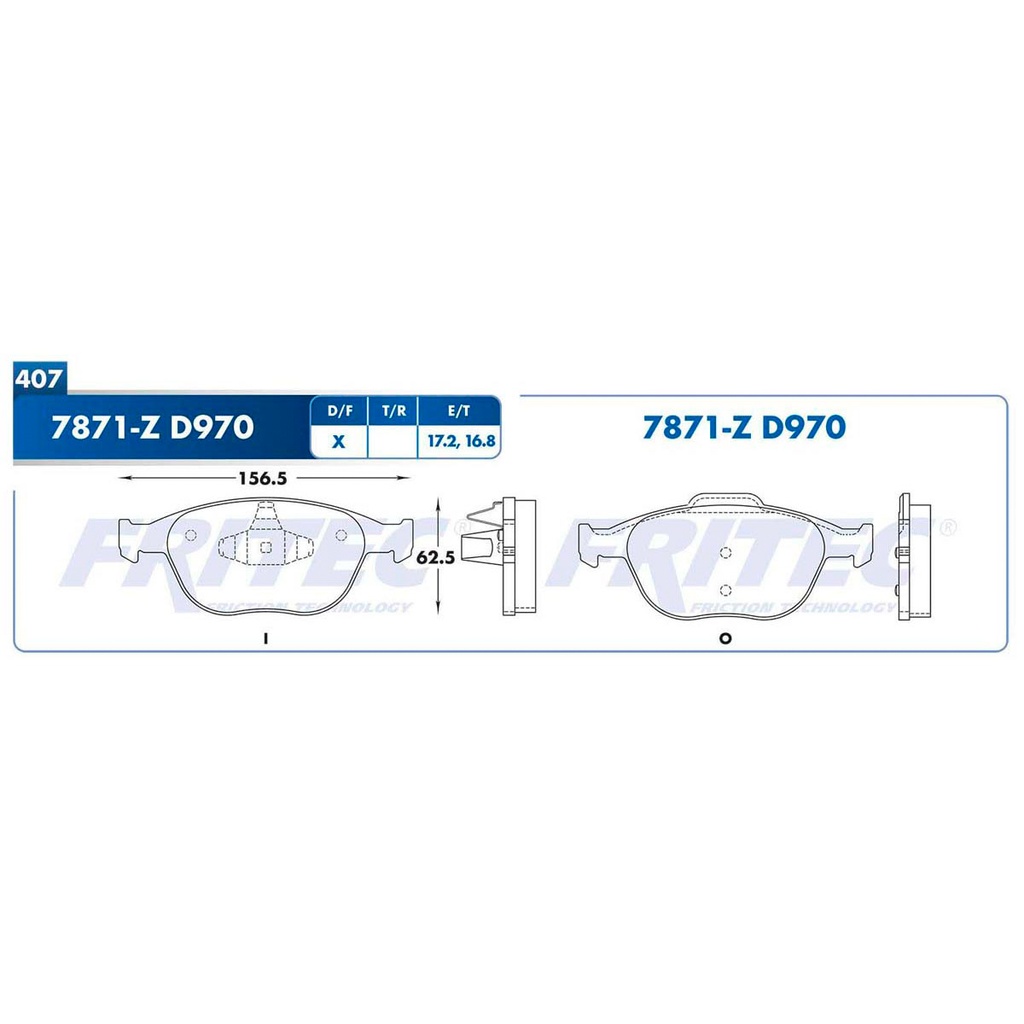 FR-SPC-7871-Z — Pastilla para freno de disco Fritec. Formula Ceramic Specific. Delantera Fritec SPC-7871-Z