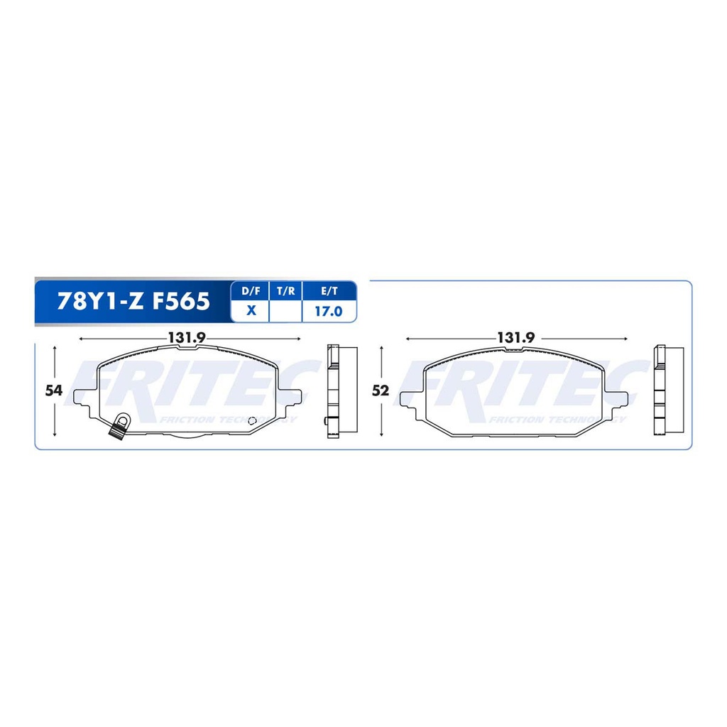 FR-SPC-78Y1-Z — Pastilla para freno de disco Fritec. Formula Ceramic Specific. Delantera Fritec SPC-78Y1-Z