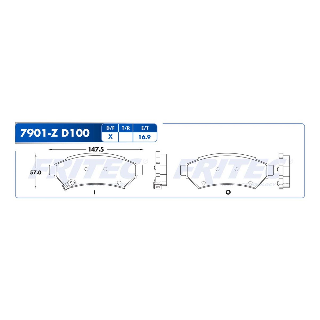 FR-SPC-7901-Z — Pastilla para freno de disco Fritec. Formula Ceramic Specific. Delantera Fritec SPC-7901-Z