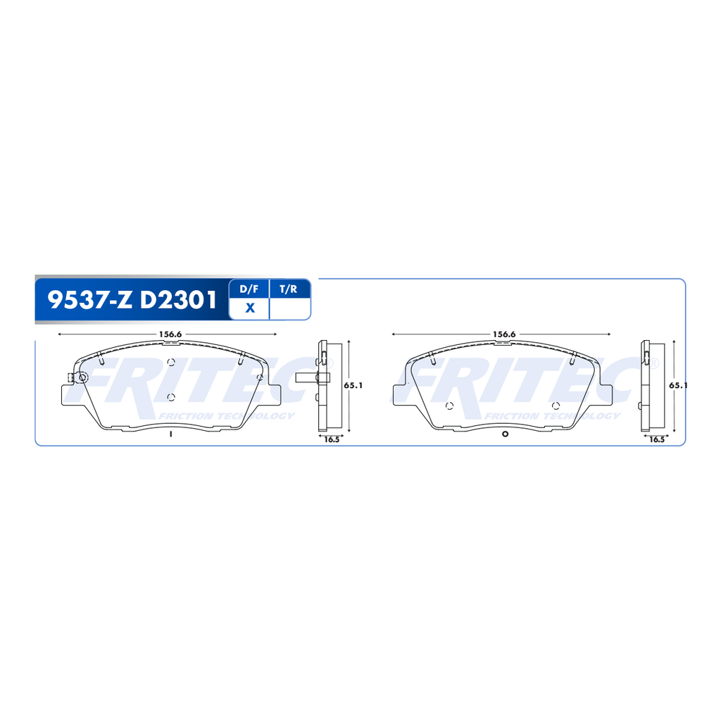Pastilla para freno de disco Fritec. Formula Ceramic Specific. Delantera Fritec SPC-9534-Z