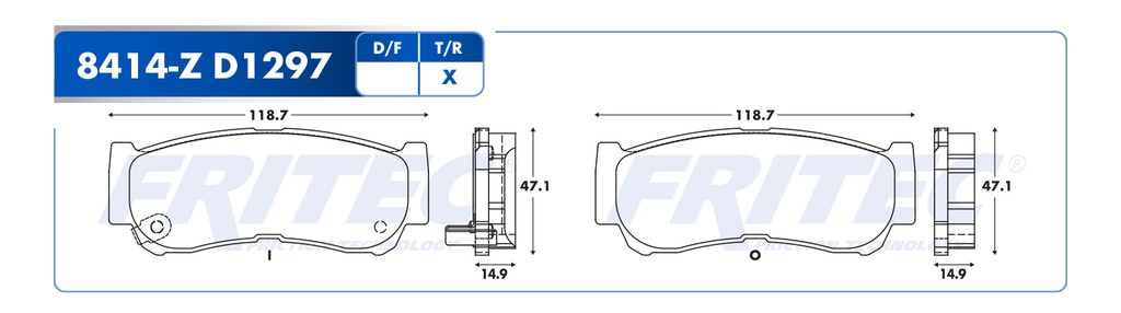 BALATA Trasera Chevrolet S10 Max 2023-2026 — FRITEC Ceramic HD