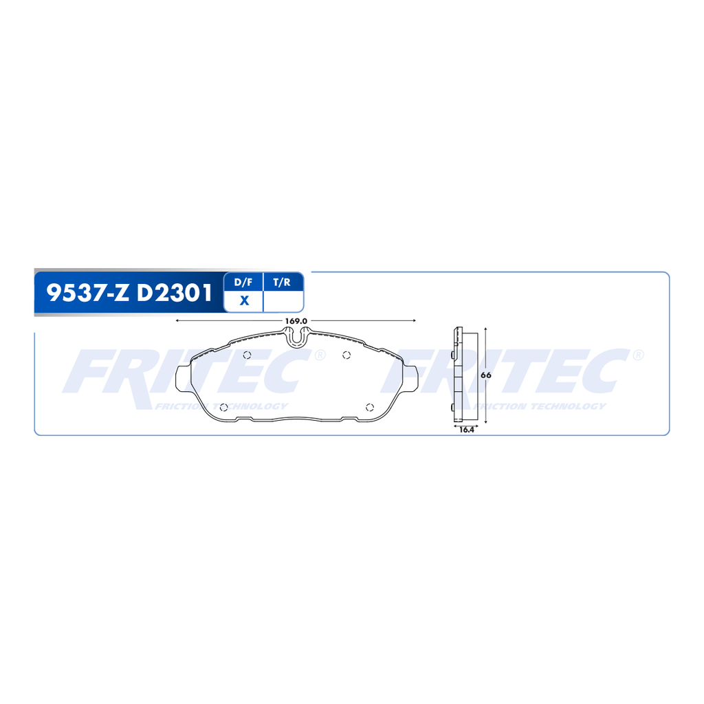 Pastilla para freno de disco Fritec. Formula Ceramic HD. Delantera Fritec SHD9537-Z