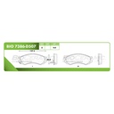 Pastilla para freno de disco Bioceramic. Formula Hibrida LowMet. Delantera BioCeramic BIO 7386-D507