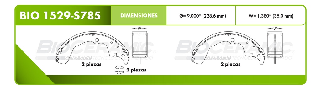 Zapata para freno Bioceramic FT BioCeramic BIO 1529-S785