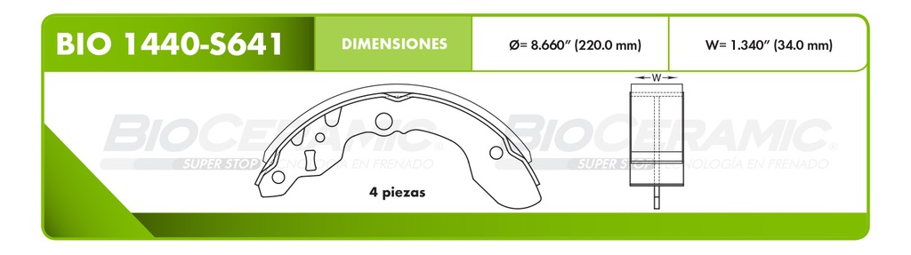 Zapata para freno Bioceramic FT BioCeramic BIO 1440-S641