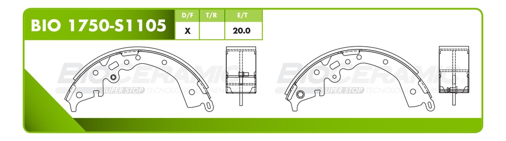 Zapata para freno Bioceramic FT BioCeramic BIO 1750-S1105
