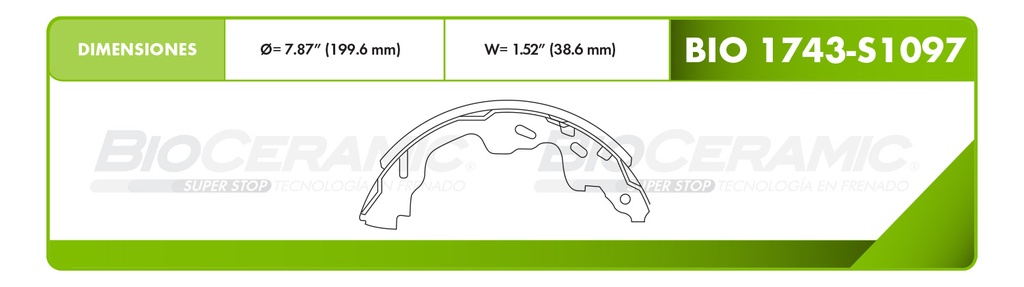 Zapata para freno Bioceramic FT BioCeramic BIO 1743-S1097