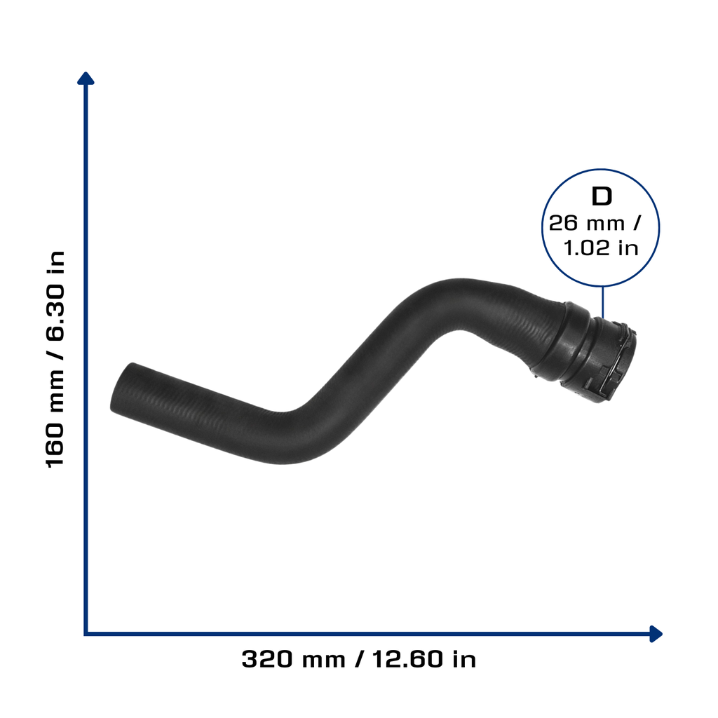 CA-8755 — Manguera Radiador CAUPLAS 8755