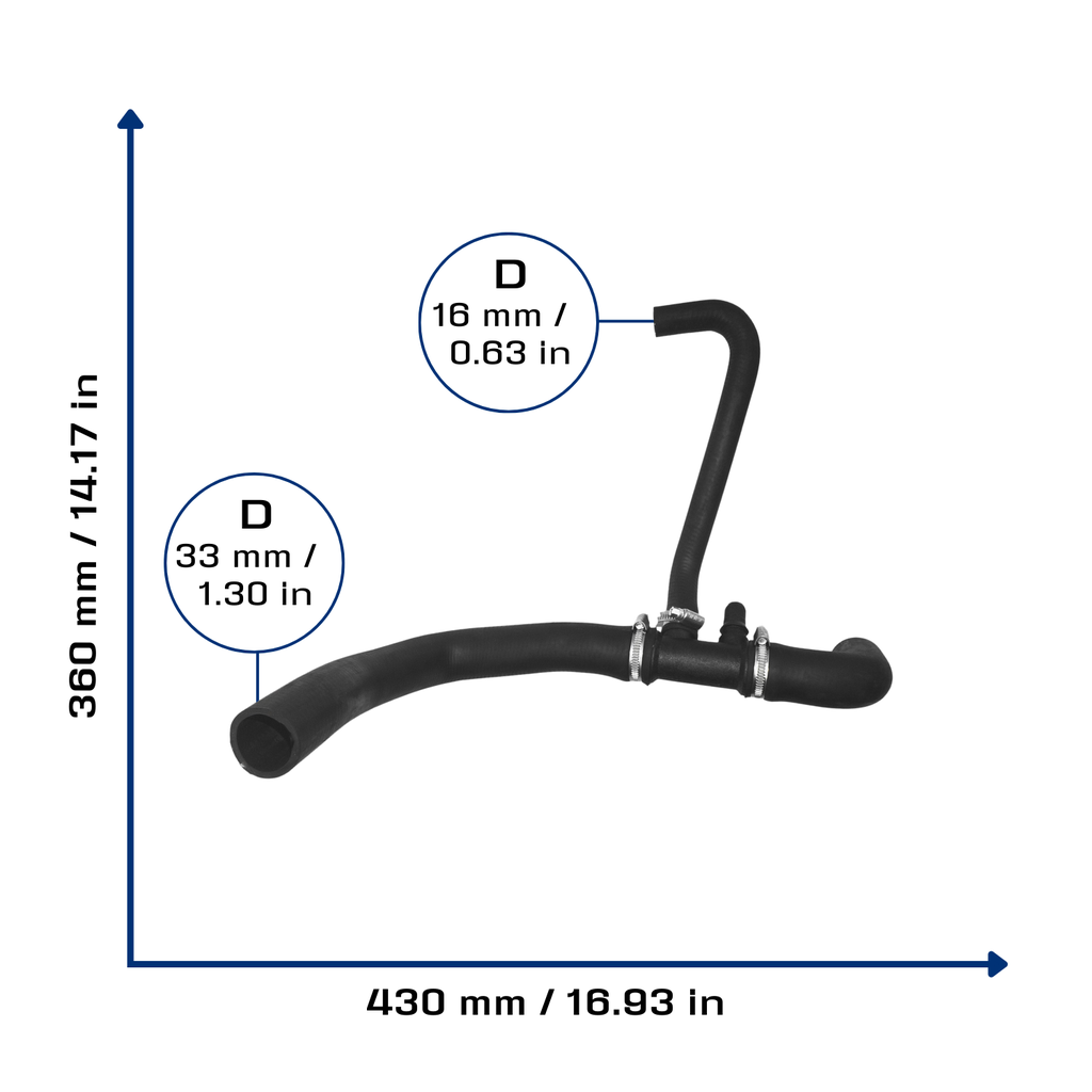 CA-9376 — Manguera Radiador CAUPLAS 9376