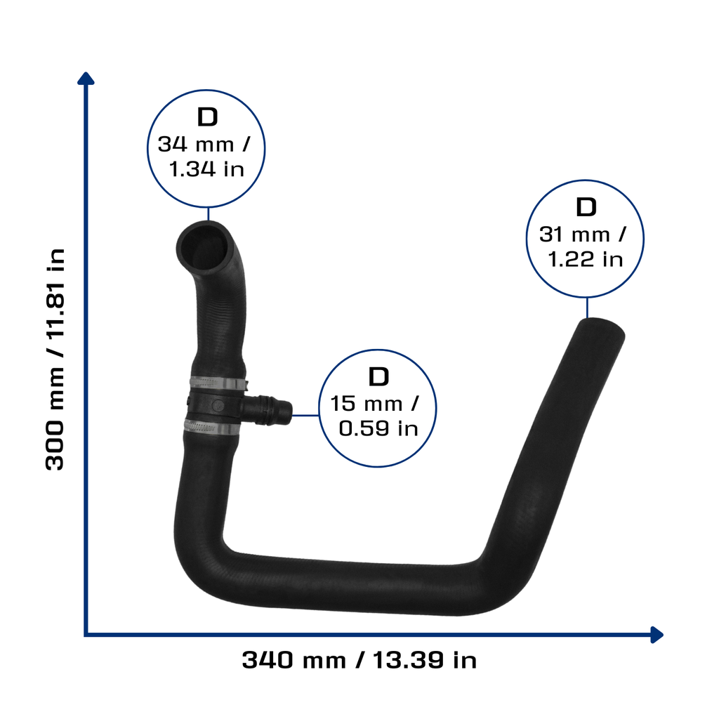 CA-9657 — Manguera Radiador CAUPLAS 9657