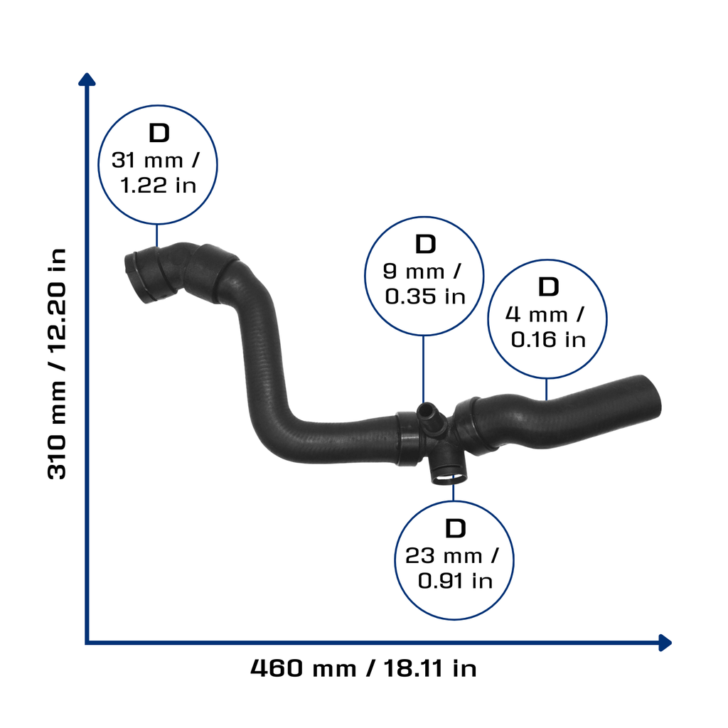 CA-5813 — Manguera Radiador CAUPLAS 5813