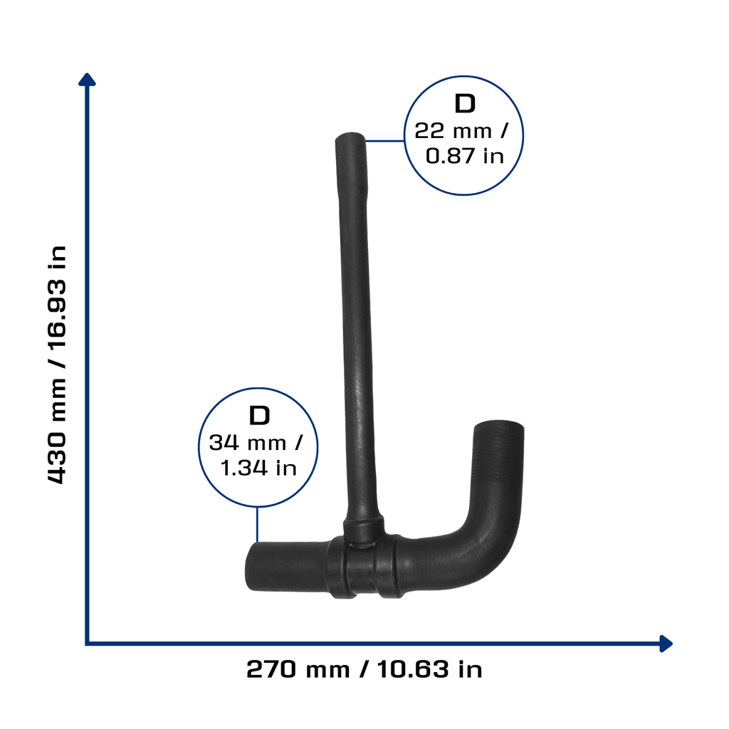 CA-11423 — Manguera Radiador CAUPLAS 11423