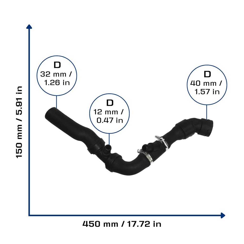 CA-5814 — Manguera Radiador CAUPLAS 5814