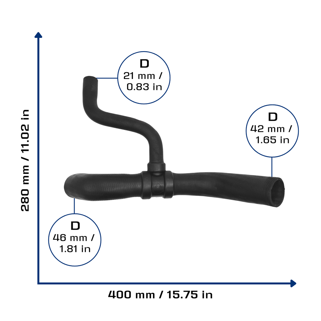 CA-3978 — Manguera Radiador CAUPLAS 3978