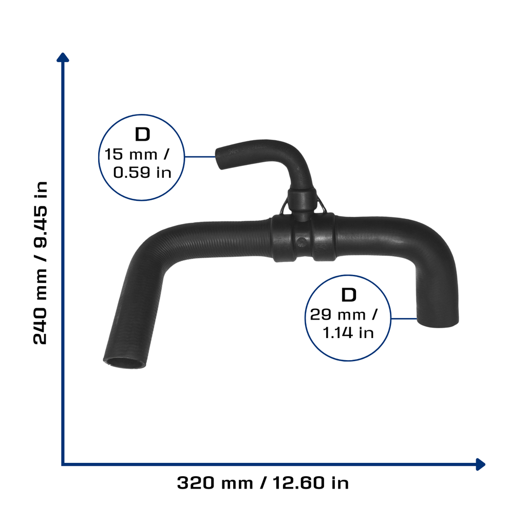 CA-3454 — Manguera Radiador CAUPLAS 3454