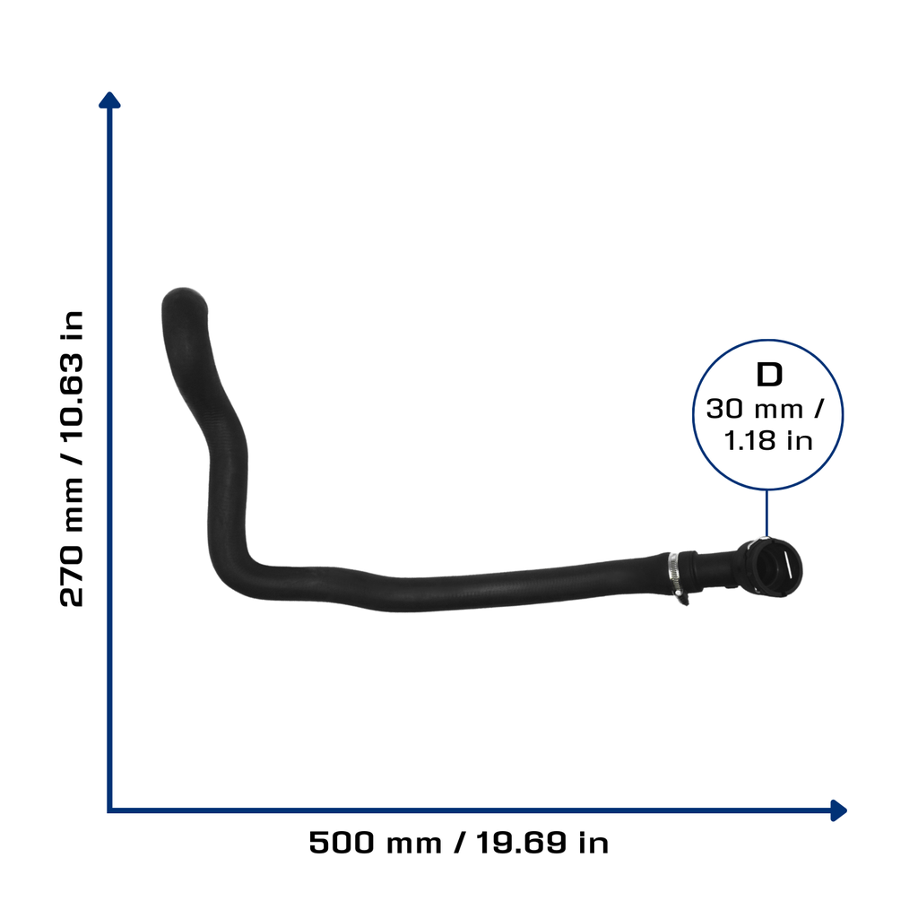 CA-3705 — Manguera Radiador CAUPLAS 3705