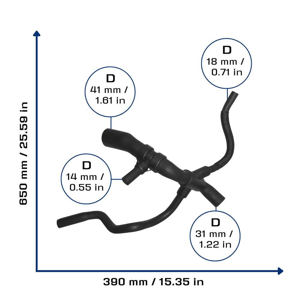 CA-3977 — Manguera Radiador CAUPLAS 3977