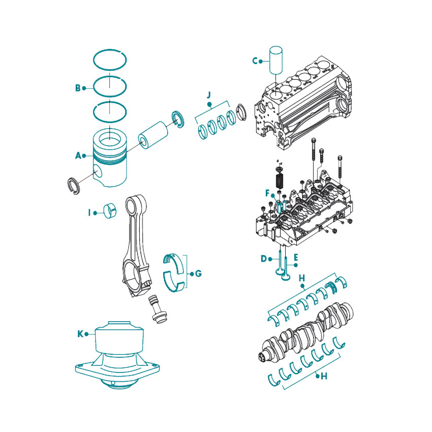 Bujes para motor Diesel Moresa MD3901306 STD